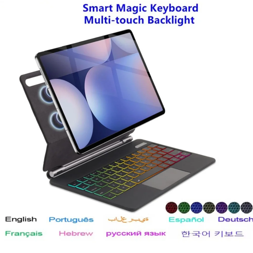 

Magic Keyboard for Samsung Galaxy Tab S10 FE 10.9 X520 X526 Teclado Case for Tab S7 S8 S9 FE 11" S10 Lite Folio Multi-touch Case