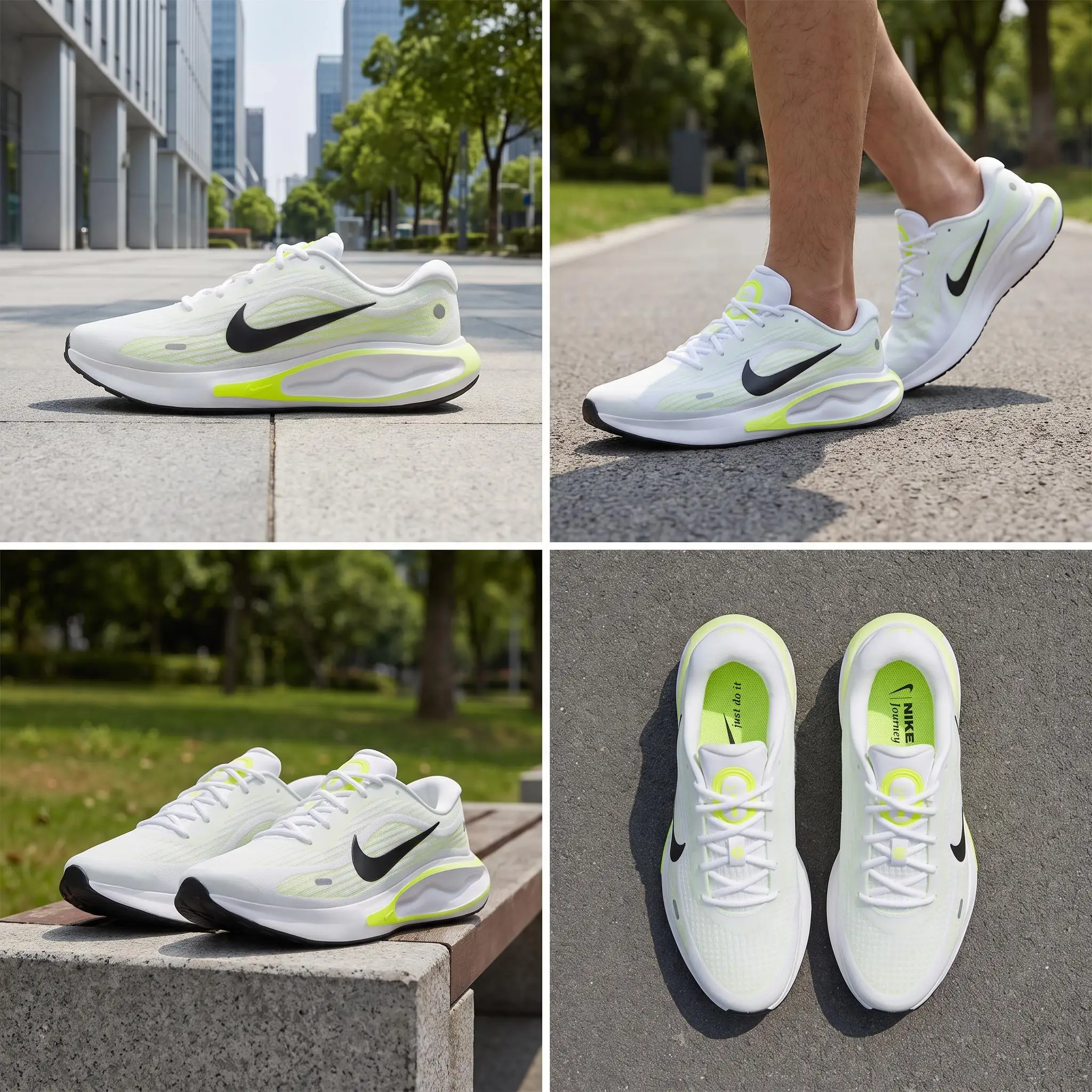 Nike Journey Run Wszechstronne – Men'S Shoes Green And White recenzja i cena
