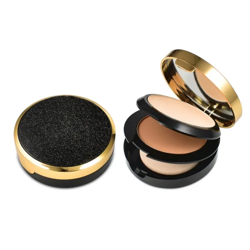 

Private Label 8-Color three-layer Concealer Pressed Powder Full Coverage Long Lasting Custom Logo Makeup Cruelty Free Black Lid