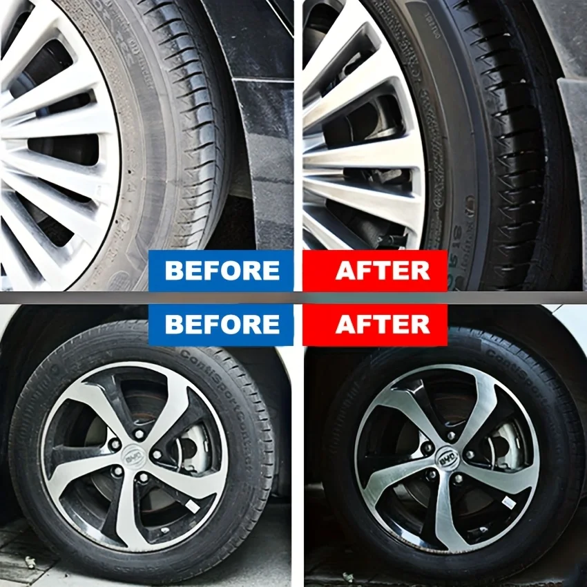 150g Tire Shine & Retread Wax - Durable Anti-Aging Gloss Enhancer for Car Tires, Blackening Care Agent image 5
