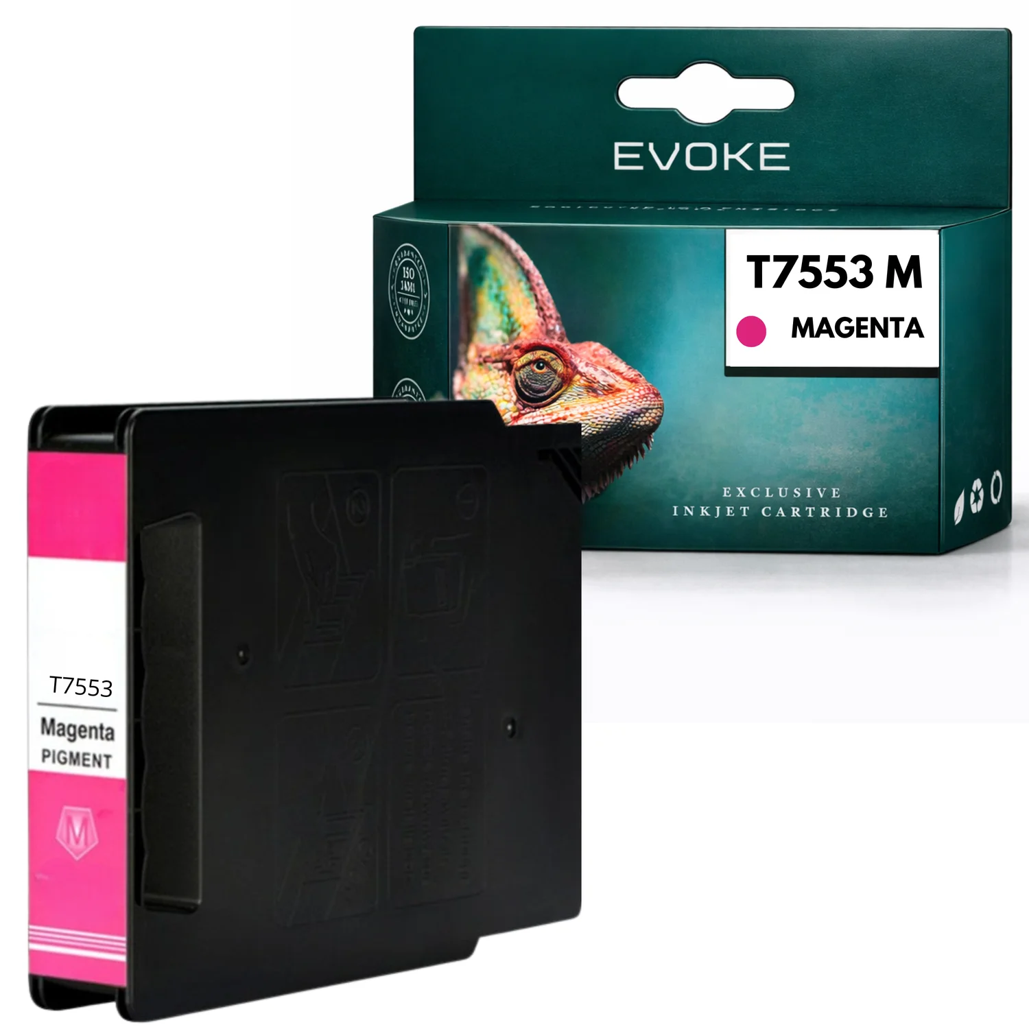 Evoke Compatibele Inkt voor Epson T7553 T-7553 T755Xlm T-755Xlm Magenta Workforcepro Wf-8010 Wf-8090Dw Wf-8090Dtwc