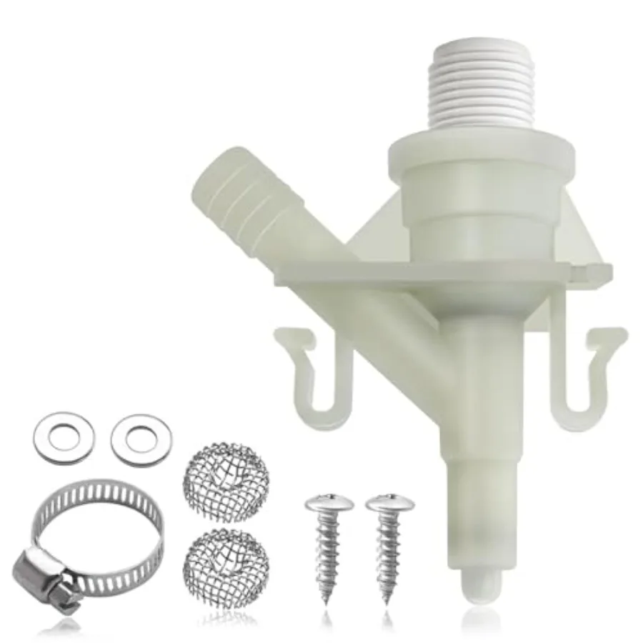 

RV Water Valve Kit, RV Toilet Valve Fit Sealand Dometic Toilets 300, 301 310, 311, 320, 321 Series Pedal-flush Toilet Fits for
