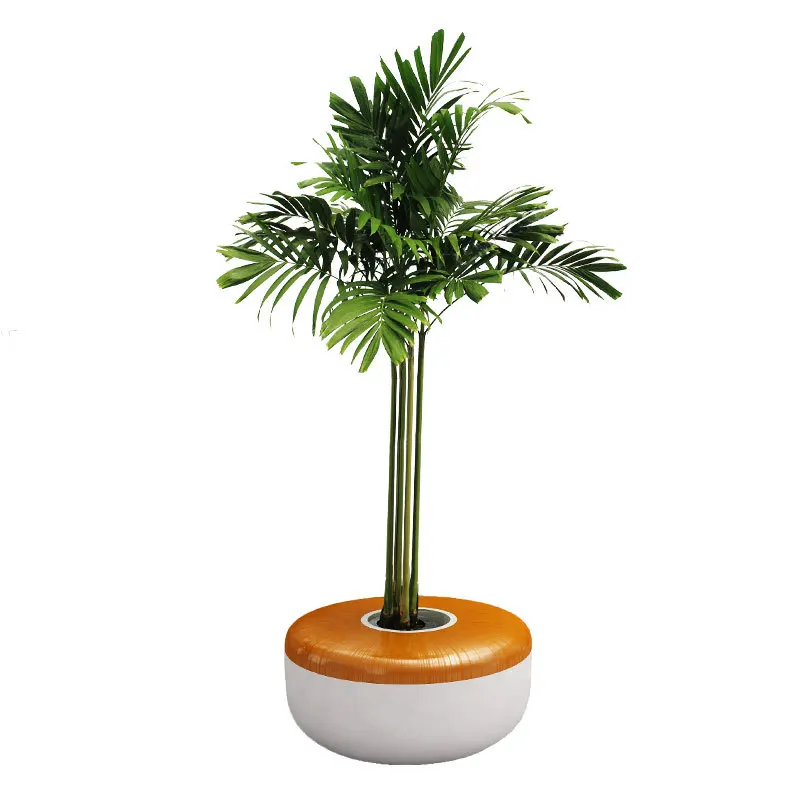 

FRP round tree pool seat outdoor landscape square large flower pot park block flower pool flower bed sitting stool