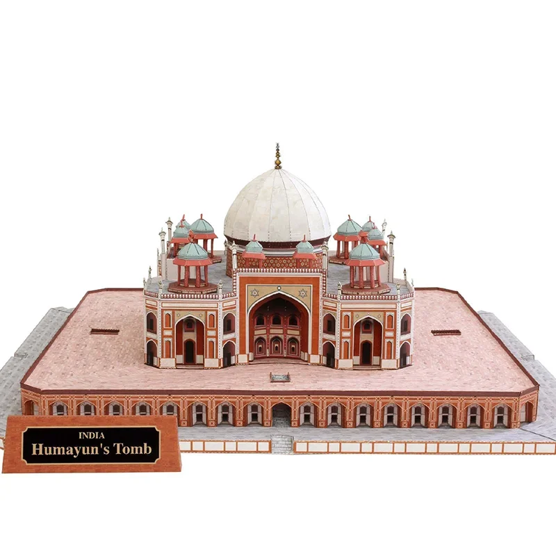 India Humayun's Tomb Mini 3D Paper Model House Papercraft DIY Art Origami Building Teens Adult Handmade Craft Toys QD-188