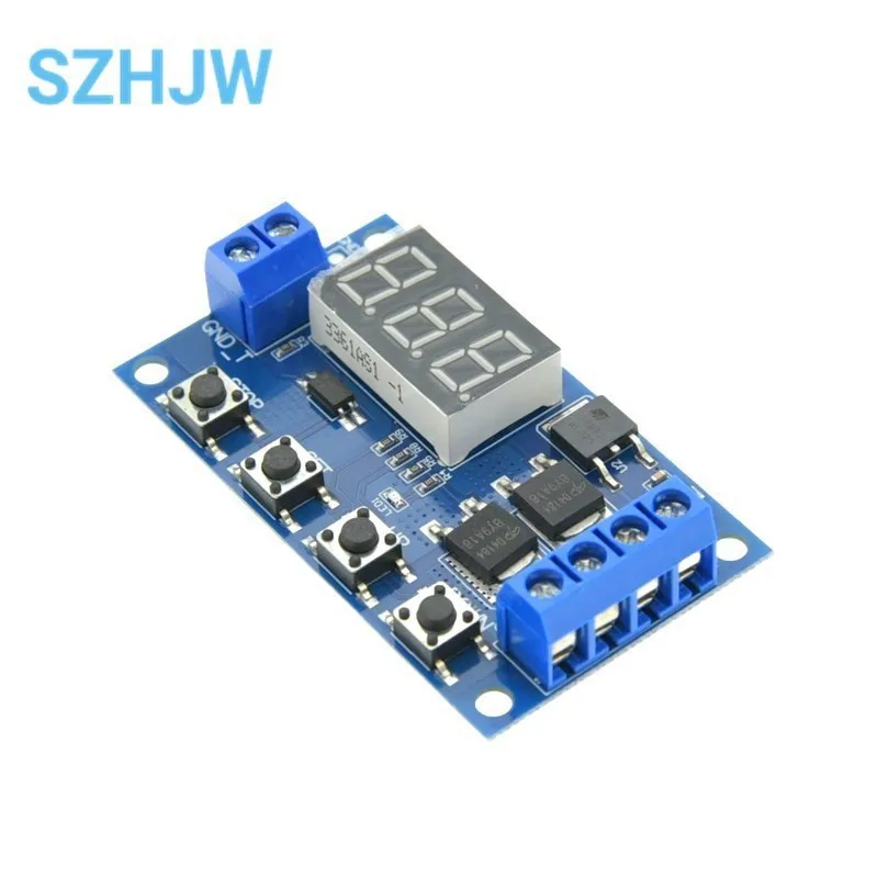 DC 5-36V 12V 24V Dual MOS LED Digital Time Delay Relay Trigger Cycle Timer Delay Switch Circuit Board Timing Control Module DIY