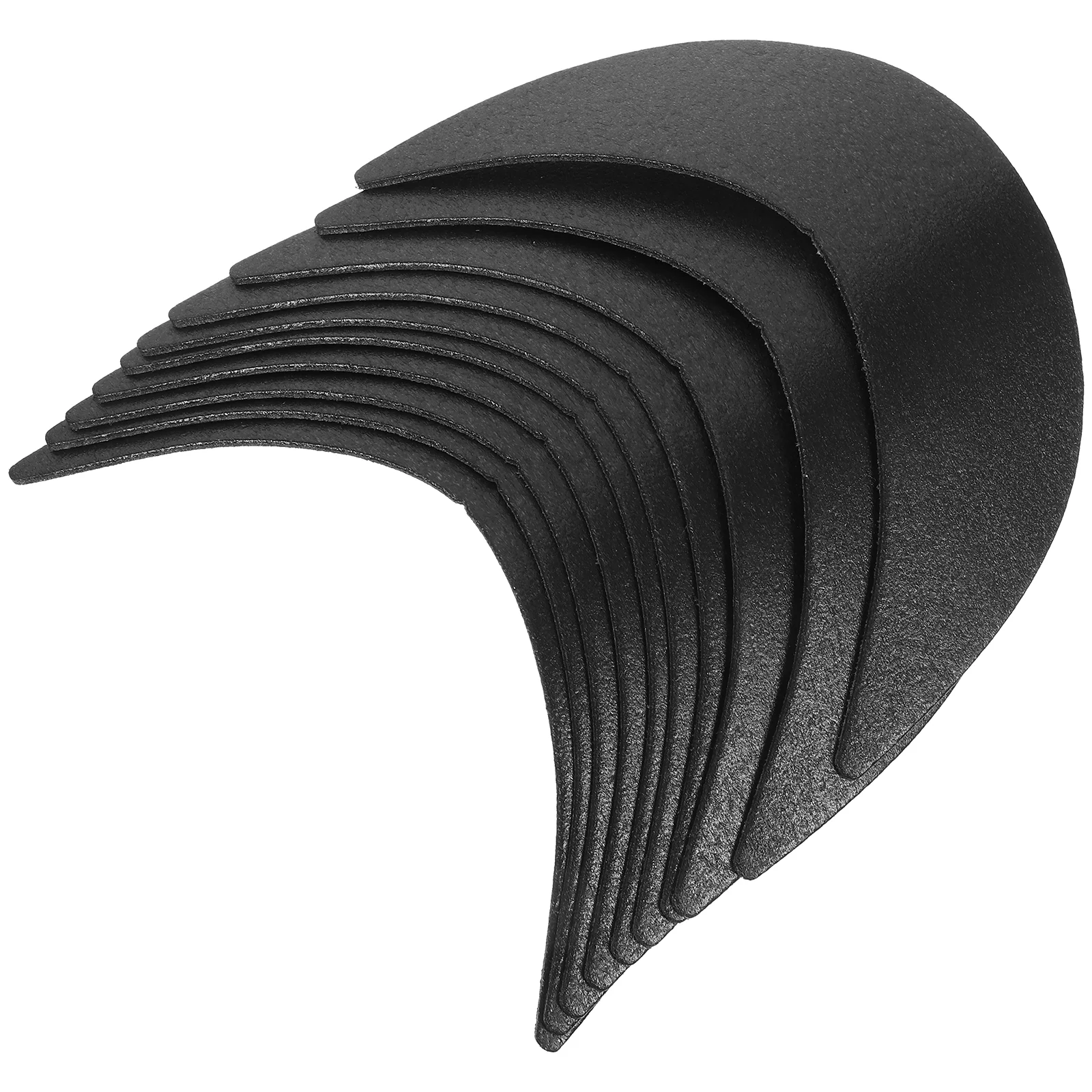 10 Pcs Hat Sun Brim Baseball Brims Visor Board Plug-in Crafting Supplies Caps Liner Pe Peaked