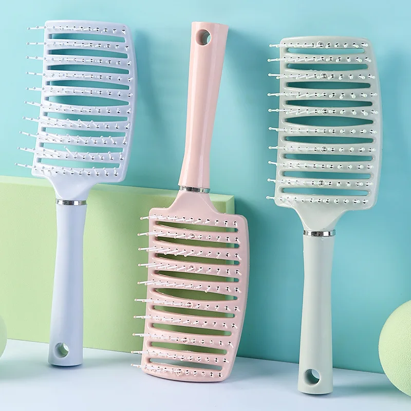 fairy hair comb for women comb massage Elastic comb Macaron color airbag comb curling comb image 2