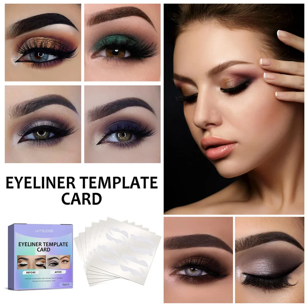 New Eyeliner Stencils Stickers Non-Woven Eye Liner Template Cards Eye Make Up Template Kits Eyeliner Shaping Tools