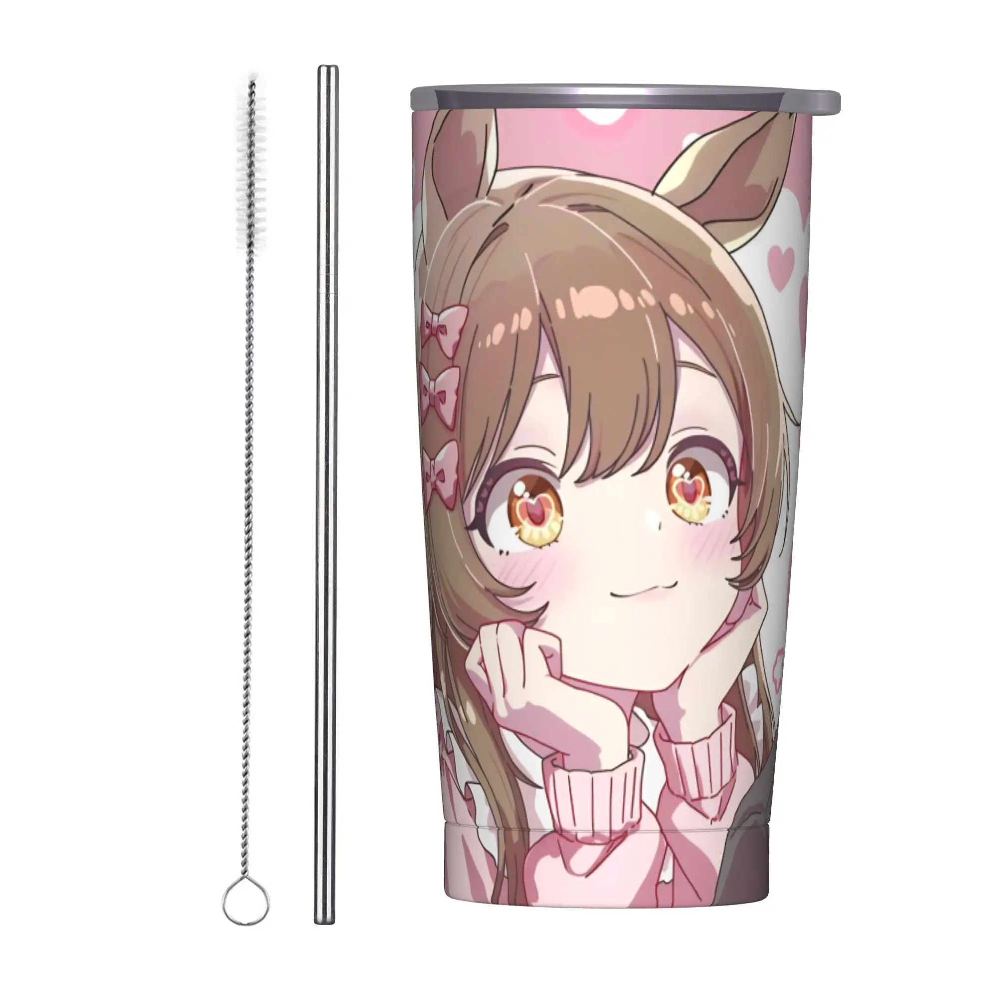 Stainless Steel Tumbler Smart Flacon Umamusume Pretty Derby Thermal Mug  Keep Heat Cold Drink Car Mugs Travel Water Bottle
