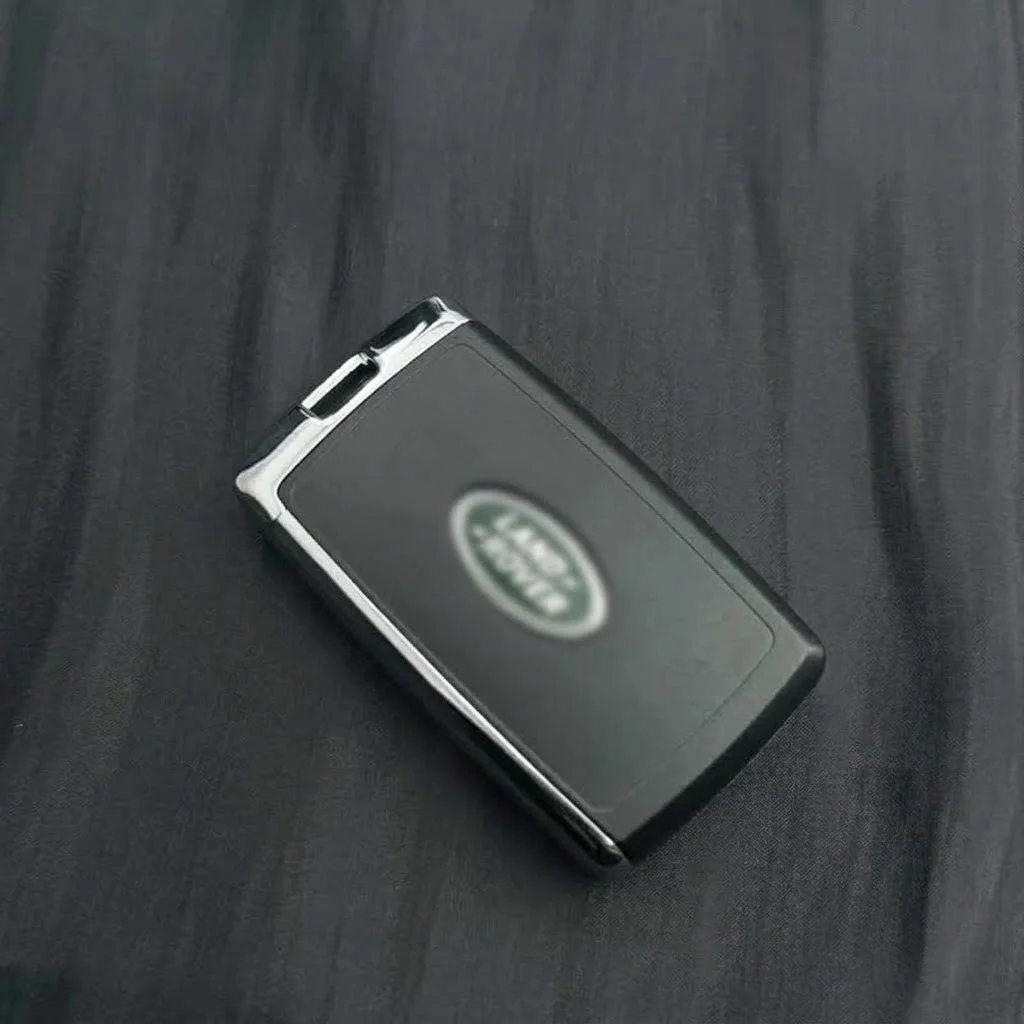 For Defender 90 110 Range Rover Discovery Car Remote Key Fob Emblem Badge Decal Oval 24mm 3D ABS Gloss Black Green Tuning 5/10Pc