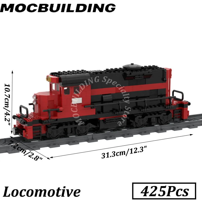 Locomotief Trein Modelspoor Accessoires Personenauto MOC Bouwstenen Bakstenen DIY Display Speelgoed Geschenken Kerstmis