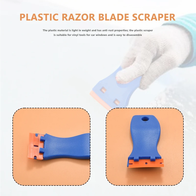 Alat pengikis plastik 3 buah dan pisau pengikis 27 buah, alat pengikis pisau cukur plastik