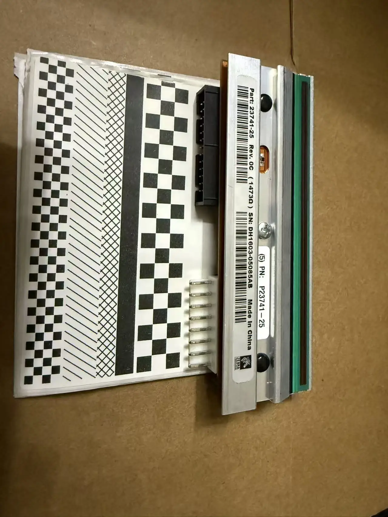The Zebra print head P23741-25 with a resolution of 300DPI is suitable for 105SL PLUS and 110XI4 printers