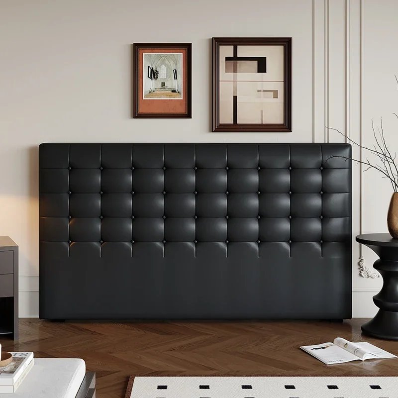 Custom headboard upholstery cushions modern simple solid wood headboard single buy technology leather backrest board floor-to-ce
