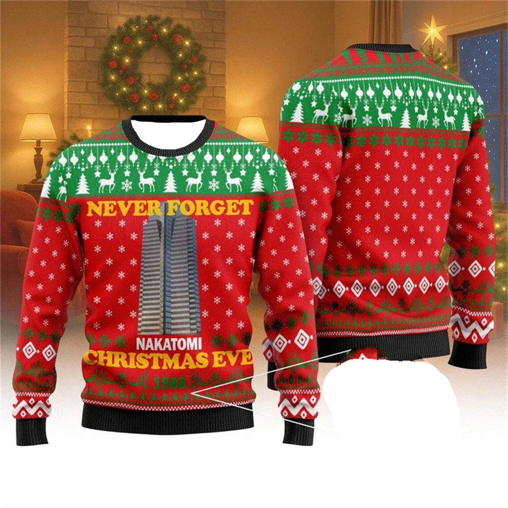 

2025 Hot Christmas Ugly Sweater Men Women 3D Print Neon Pattern Santa Pullover Sweatshirt Unique Xmas Clothes Party Sweatshirt