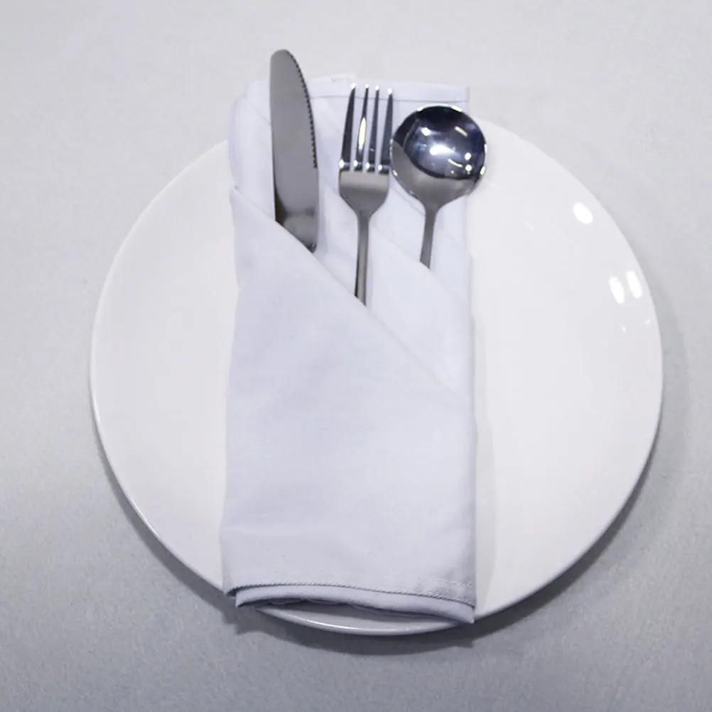 

4Pcs Cotton Napkins Foldable for Wedding Table Restaurant Hotel Decor White Napkin Napkin Cloth Serviette