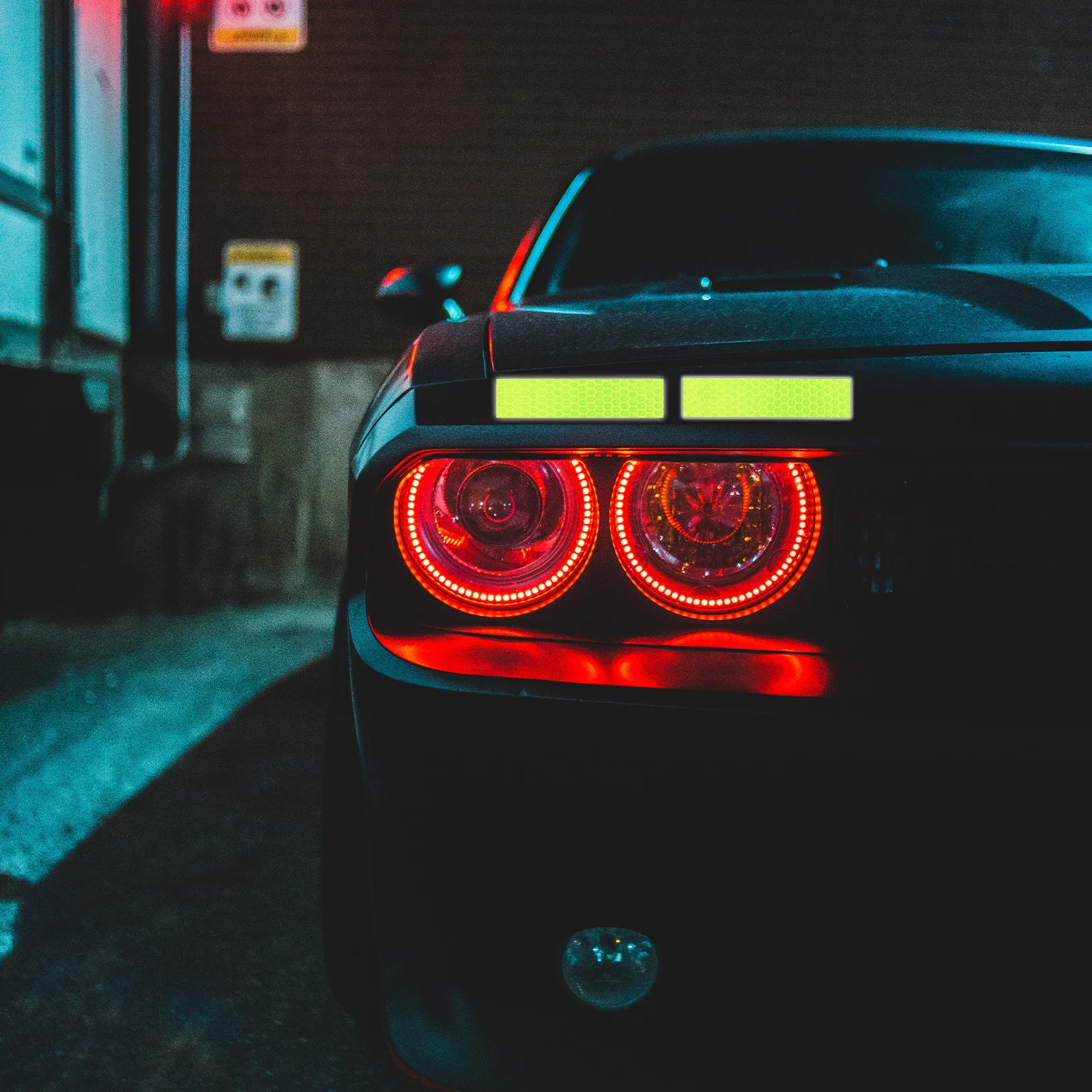 Night Fluorescent Reflective Tape Solid Color Weatherproof Durable Safety Warning Tape for Vehicles Home and Transport