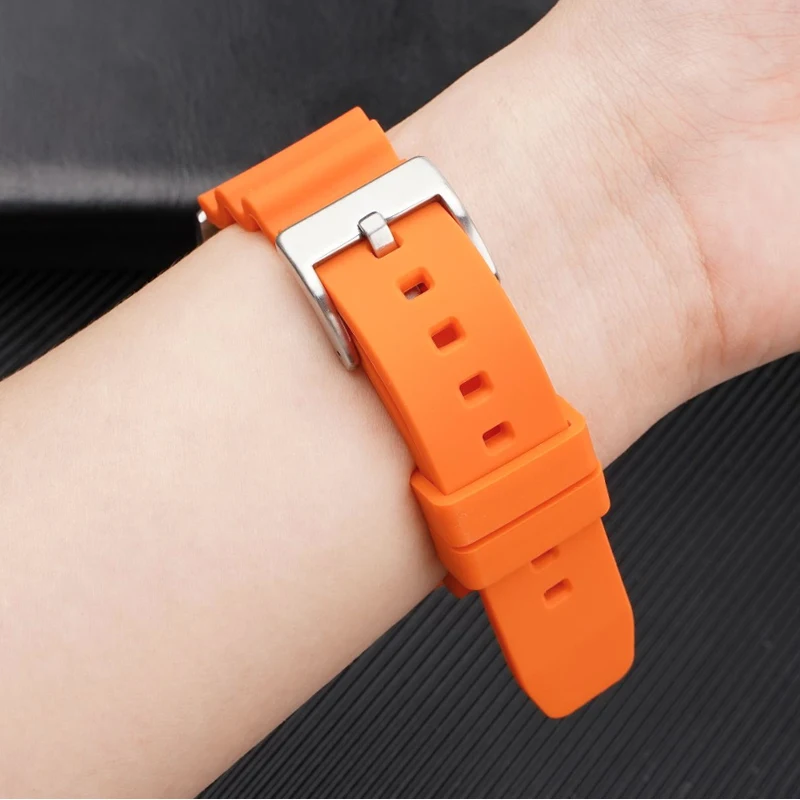 20mm 22mm Silicone Strap Quick Release Sport Waterproof Diving Men Rubber Replacement Bracelet Band Watch Accessories for Seiko