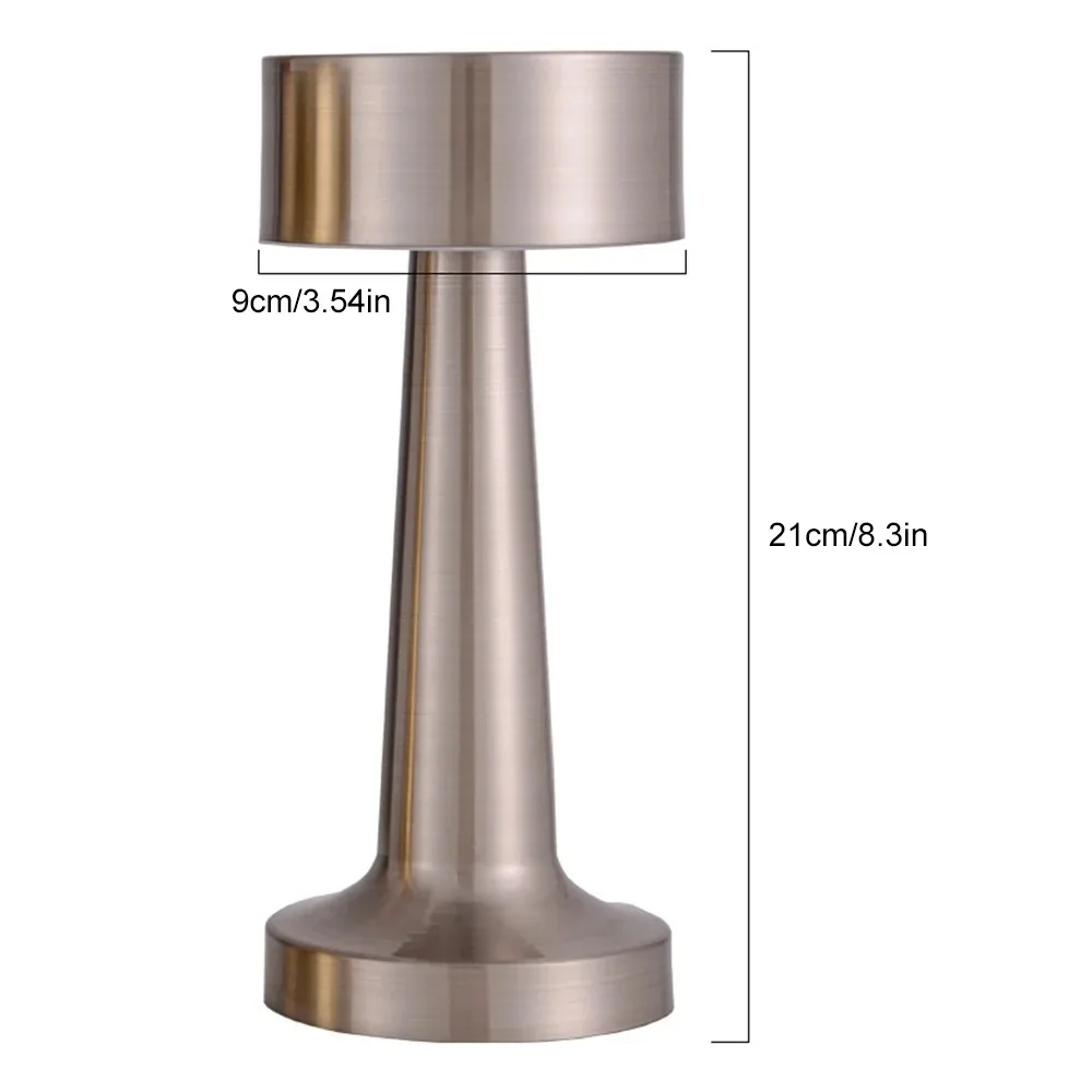 Lampe de Table LED tactile en métal, Rechargeable, veilleuse pour mur extérieur, en Polycarbonate, pour Bar, café, Restaurant, chambre à coucher