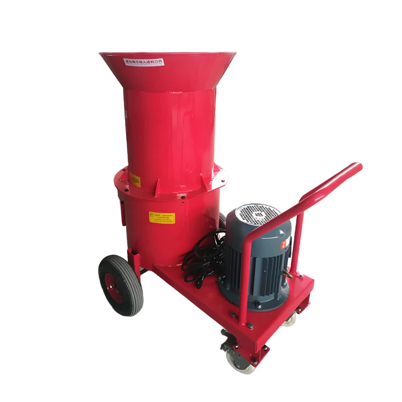 آلة تقطيع الخشب الكهربائية من نوع الطبل مقاس 4 بوصة عمودية ثابتة للمزارع آلة تقطيع فرع عالية الكفاءة