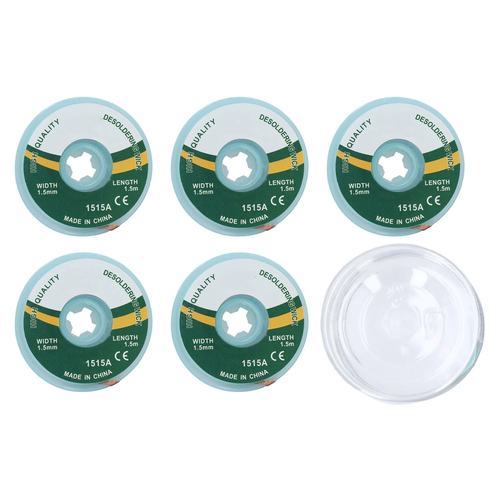 5PCS Solder Wick 1.5mm X 1.5m Alloy Copper Desoldering Wick Braid Remover Tool for Lab Home Industrial