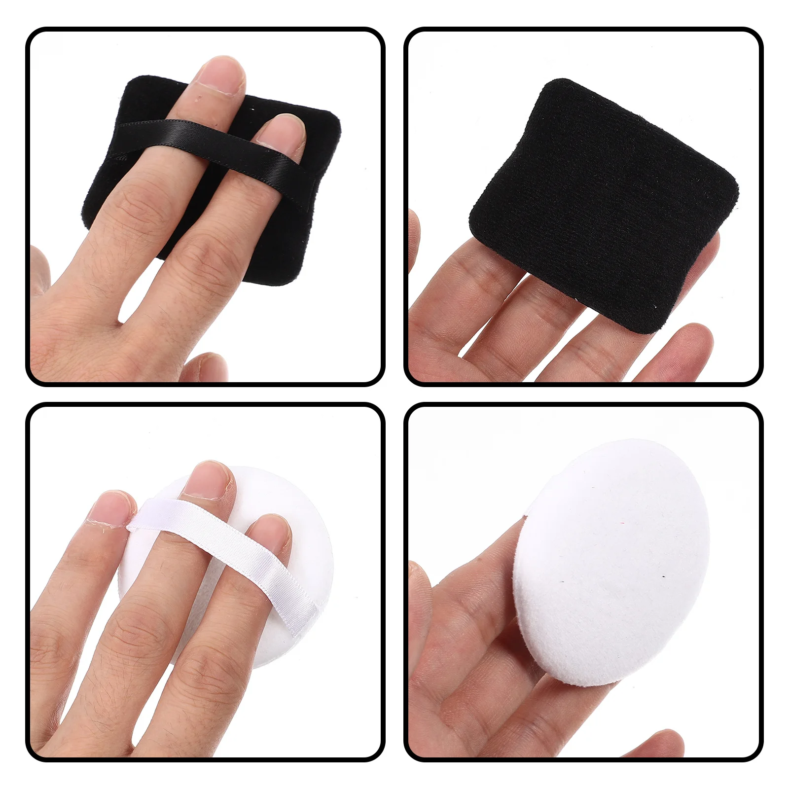 พัฟแป้งฝุ่นแบบนุ่ม 6 ชิ้น ใช้ซ้ำได้ สำหรับรองพื้น ปกปิดเรียบเนียน น้ำหนักเบา พกพาสะดวก