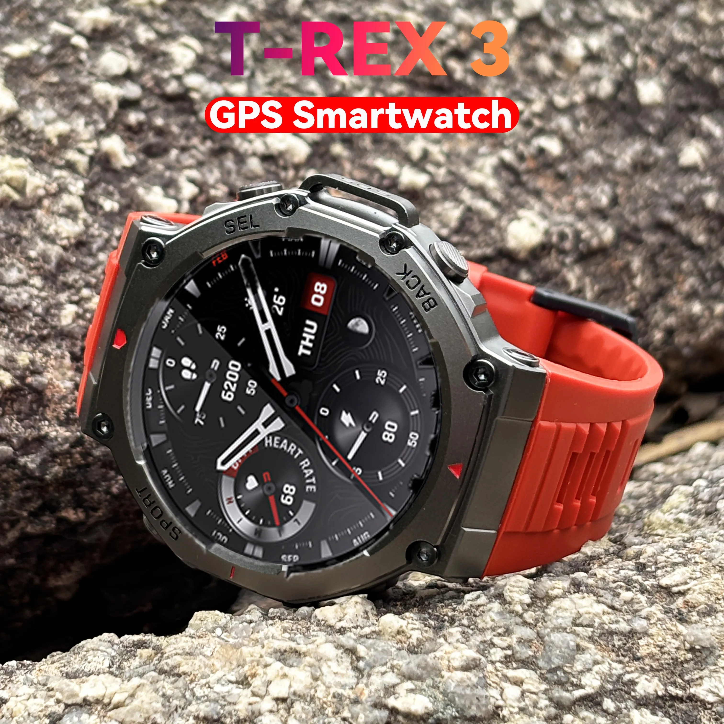 

Tactical GPS Smart Watch 2025 for Xiaomi Samsung T-Rex3 Ultra Military Smartwatch Men 50m Waterproof Built-in GPS Bluetooth Call