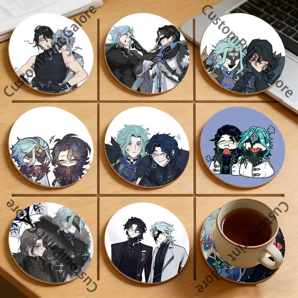 

Dottore Pantalone Dottolone Eco-Friendly Pine Coasters HD Print Design Non-Slip, Heat-Resistant Table Protection