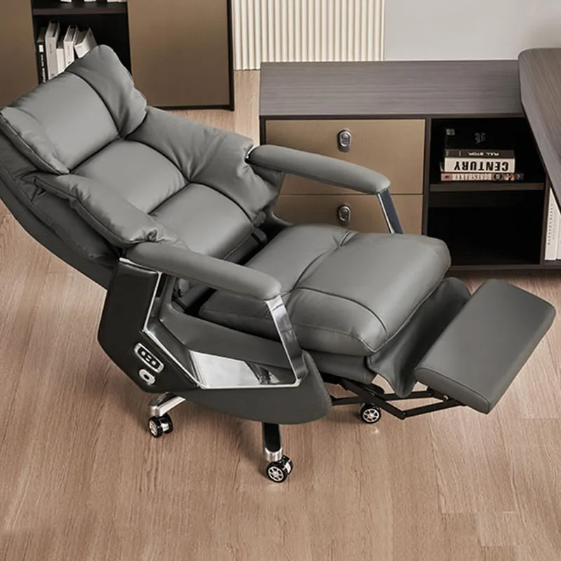 تقدم كراسي مكتب صالون غرفة النوم كرسي مكتب جلدي مع كراسي بذراعين للتدليك وأثاث صيني فريد من نوعه على شكل عرش تابوريتي #2