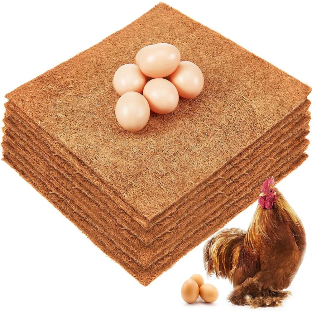 Chicken Nesting Pads 11 8in x 11 8in Liner Mats for Nest Boxes Designed to Reduce Stress and Promote Egg Laying in Hens