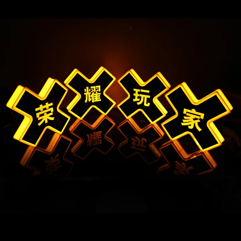

LED luminous acrylic cross hand placard bar club night KTV new theme atmosphere wine prop card