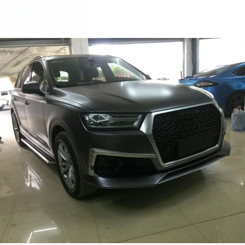 

Q7 Body Kits Fit for AD Q7 2016-2019 Year to RSQ7 Style Front Bumper Grille and Rear Lip PP Plastic Rsq7 Body Kits for Q7