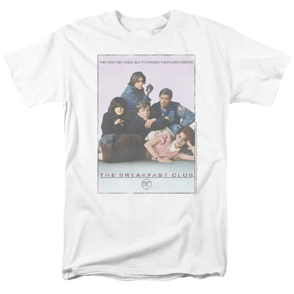 The Breakfast Club BC Poster T Shirt Mens Licensed 80s Classic Movie Tee White