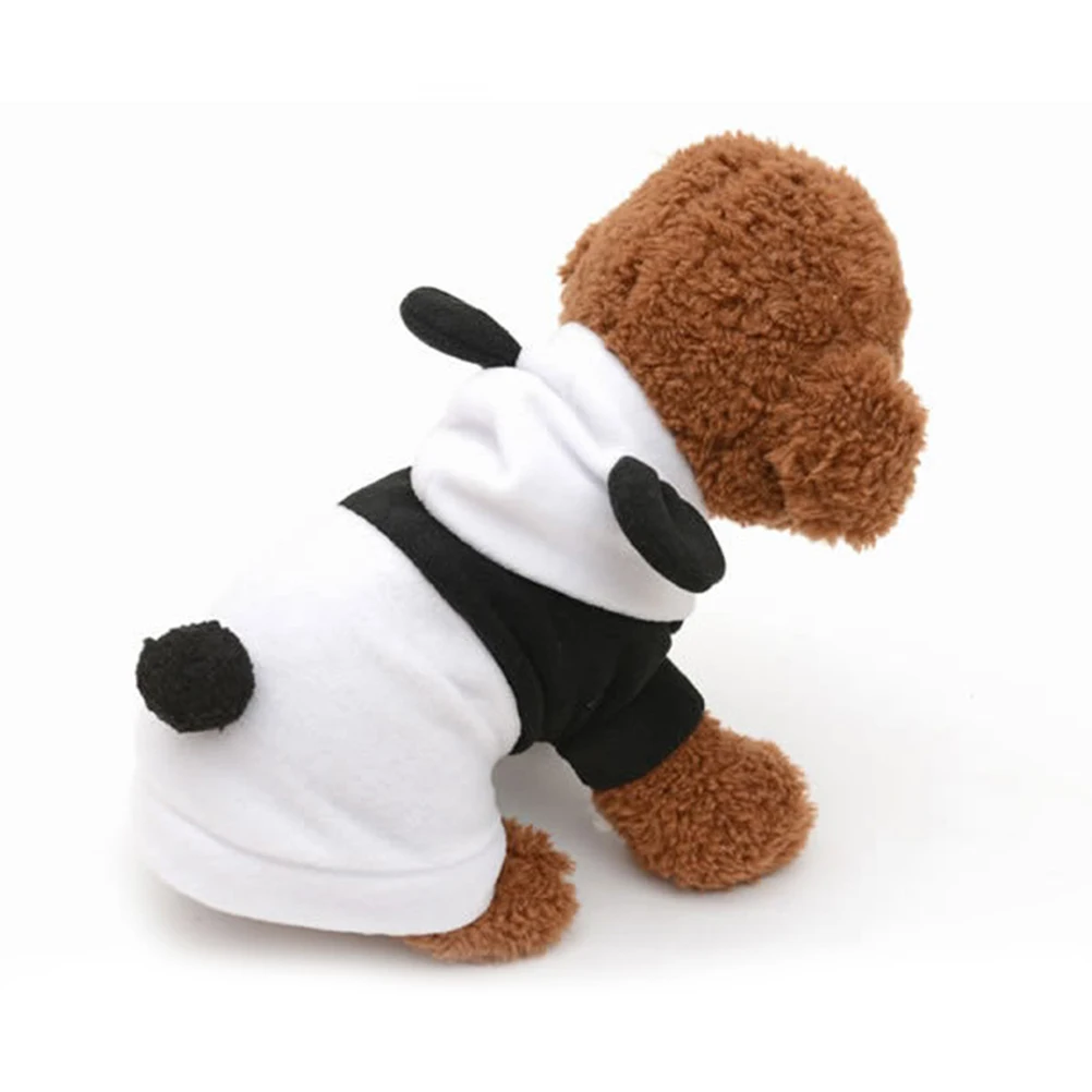 

Dog Dress Panda Costume Warm Cloth Pet Clothes Dog Hoodies Fashion Design Cool Look Small Dogs Transforming Outfits Winter Style
