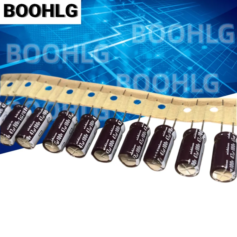 20PCS 47UF 100V Electrolytic Capacitor 100V 47UF 10X20 PJ High Frequency Low Resistance