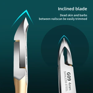 Tothautschere aus rostfreier Stahl, Nagelschneider -Barb -Scisors, spezielle Peelingzange, Gold Salon 6 Hauptverkaufsgold -Pingo -Seiten - №2