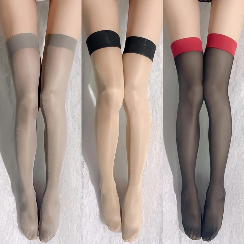 

AI Ruo Lingerie Transparent Long Contrast Color Sexy Stockings Foreign Trade Socks