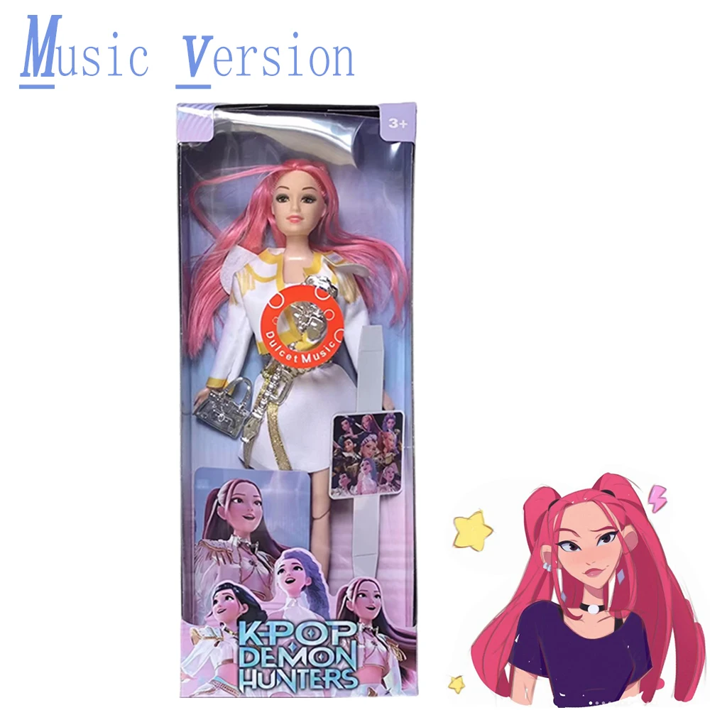 2025 مجموعة كاملة جديدة Kpop شيطان الصيادين Lumi È Re Mira Zoe دمى تماثيل من الفينيل الأطفال هدايا عيد الميلاد الموسيقى تحت عنوان