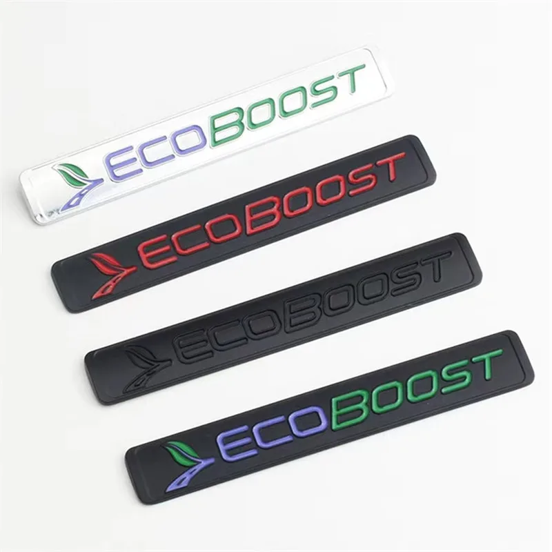 Car Styling Ecoboost Adhesive Badge TITANIUM Car Fender Trunk Body Tailgate Metal Emblem for For  Focus Fiesta Puma Escape F150