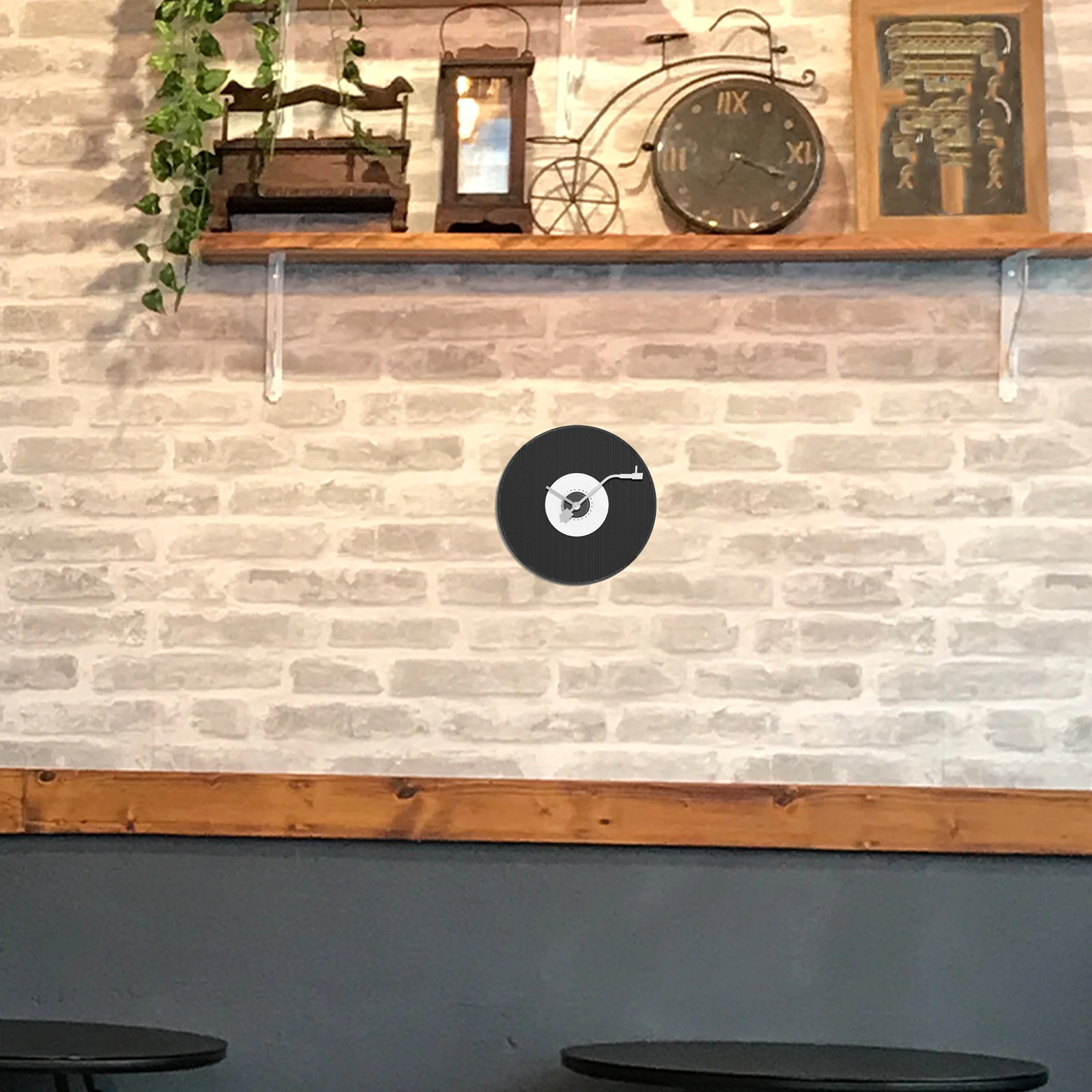 

Record Clock Quartz Clock Movement Replacement Mechanism Wall Parts Replacement Vinyl Shape Home Decor Kit Small