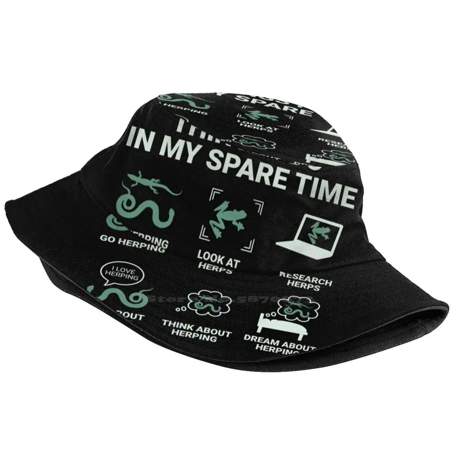 Funny Herping And Herpetology Things I Do In My Spare Time Gift Unisex Fisherman Hats Cap Herpetology Outdoors Hobby Funny