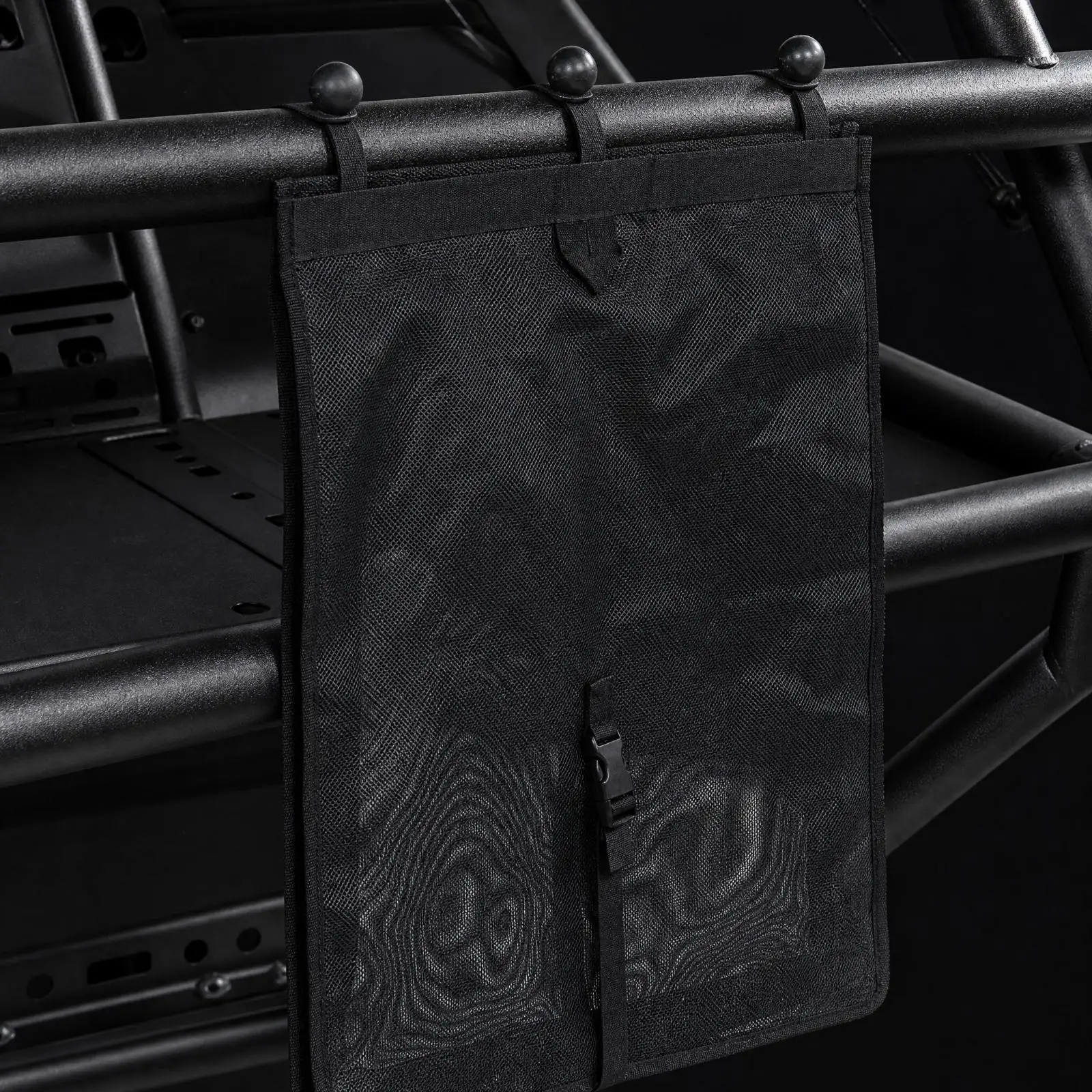 Gear Bag 29 L Capacity UTV Roll Cage Bag with Adjustable Straps Hanging Vehicle Organizer with Mesh Panels Reinforced