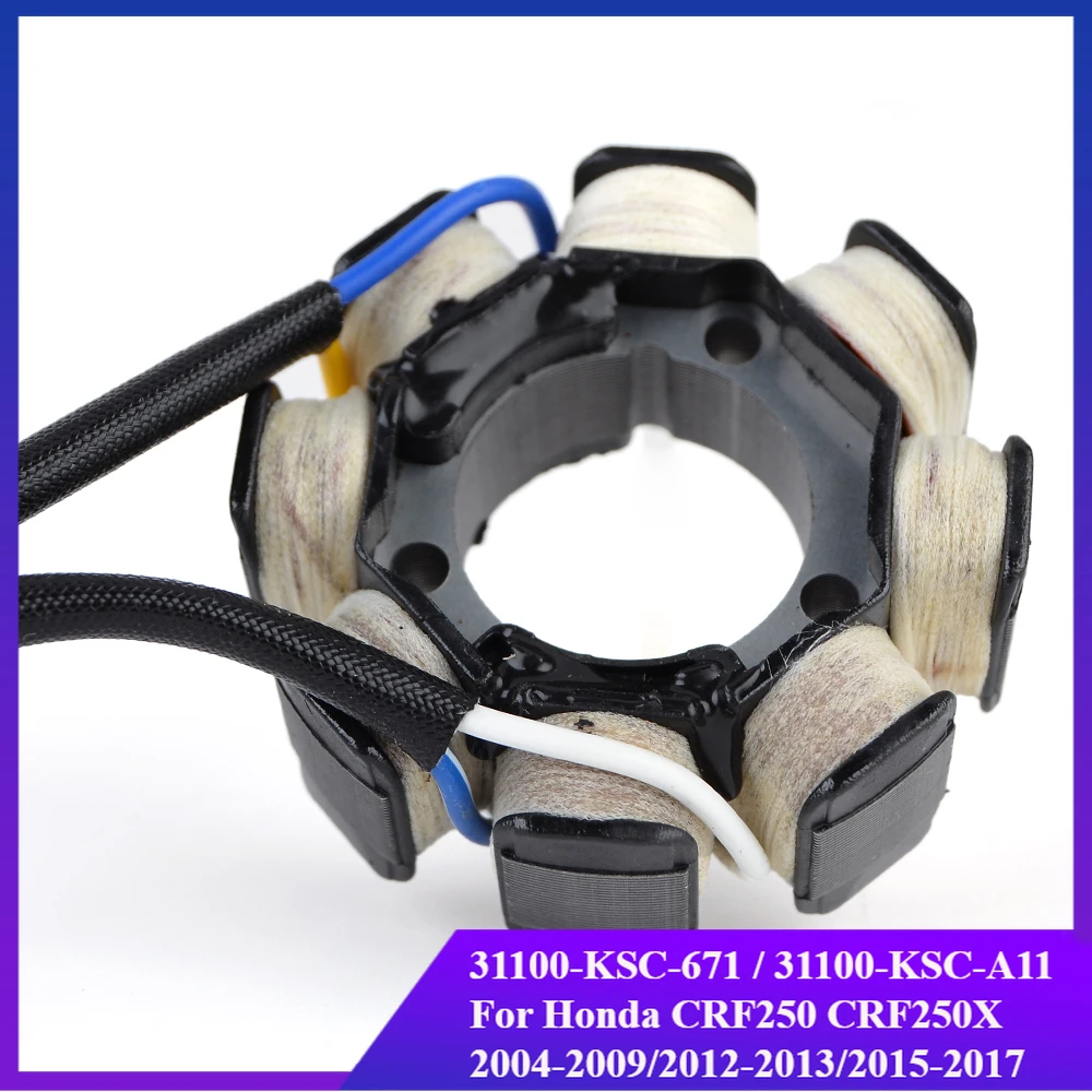 

Fits for Honda CRF250 CRF250X Stator Coil Motorcycle CRF 250 CRF 250X 2004-2009/2012-2013/2015-2017 31100-KSC-671 31100-KSC-A11