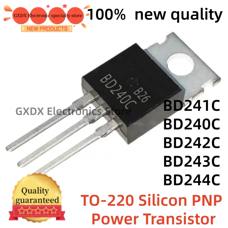 10-20Uds 100% new quality BD241C BD240C BD242C BD243C TO220 BD244C BD241 BD240 BD242 BD243 BD244 Transistor TO-220 In Stock