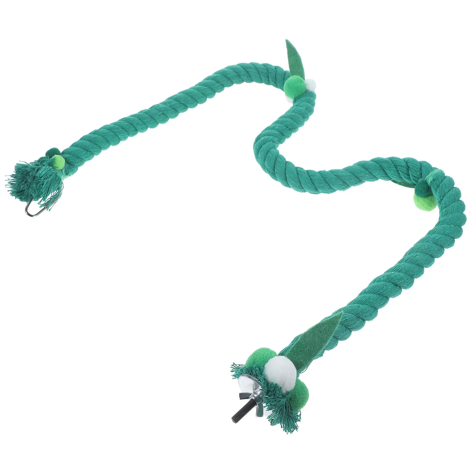 

Birdcage Rope Toy Perch Bright Colors Parrot Chewing Comfortable Grip Medium Large Cages Accessories Pet Supplies