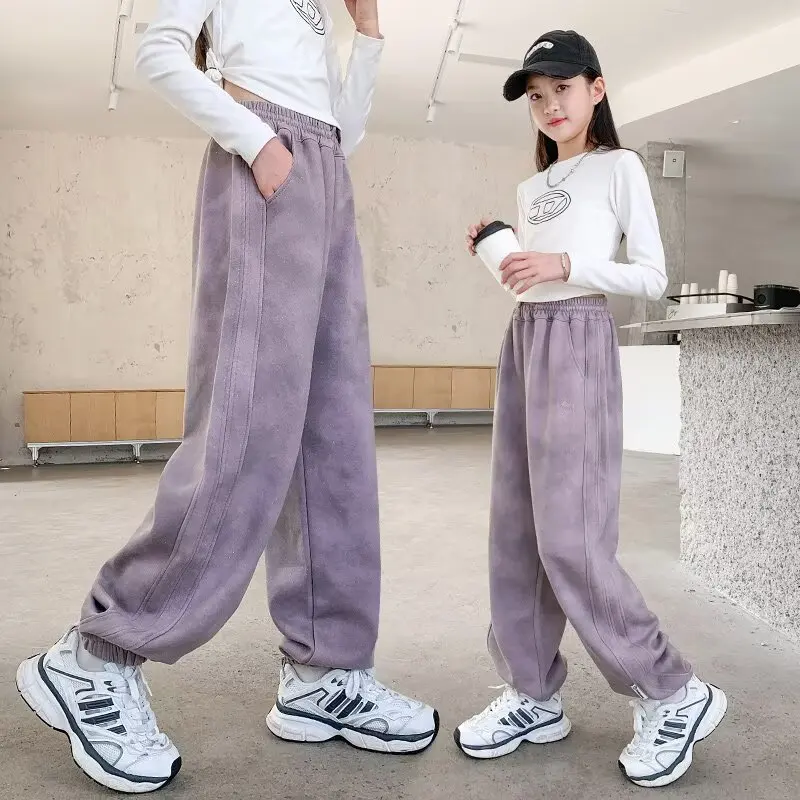 

Girls' Sweatpants 2025 Spring and Autumn New Children's Spring Loose Casual Pants Trousers