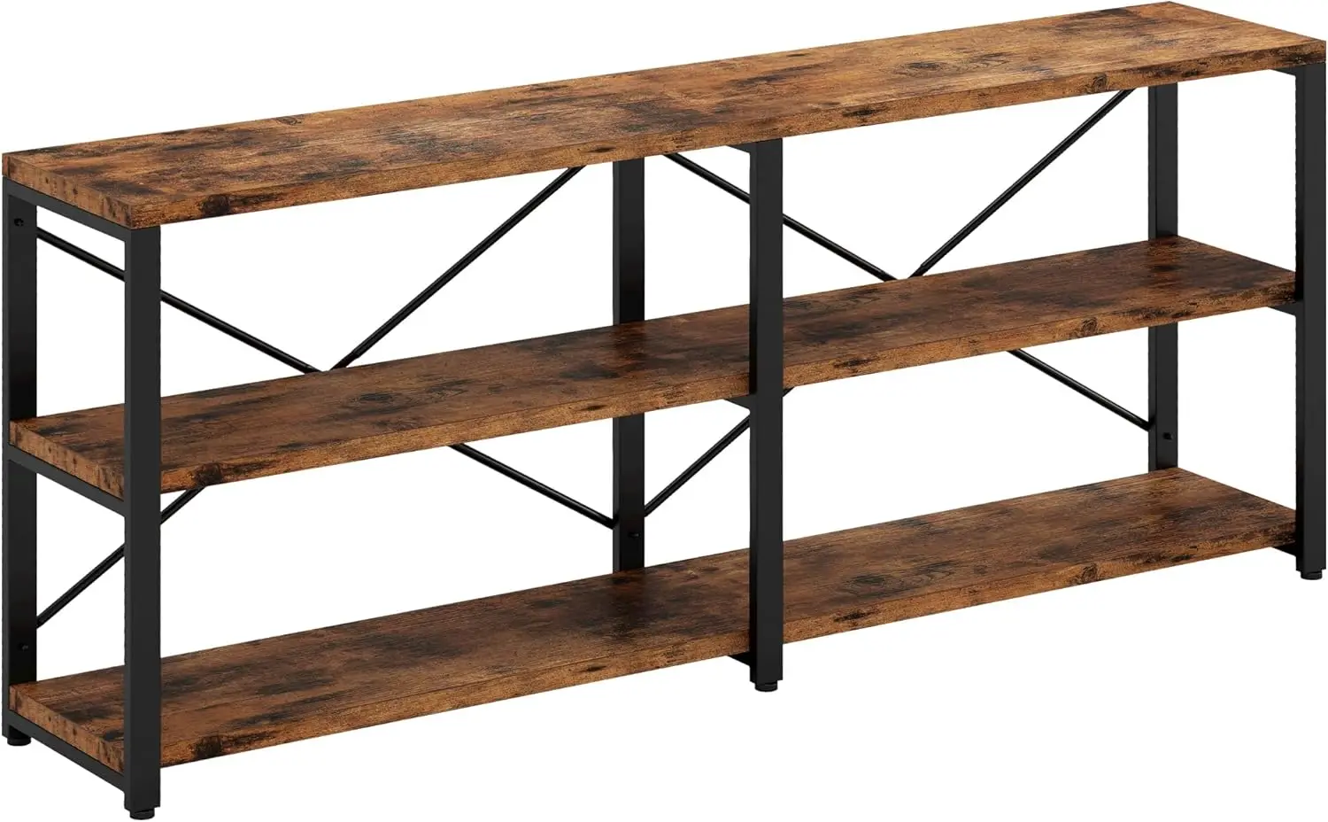 Rustic Entryway Console Table, Long Hallway Table 70.8 in 3-Tier, TV Stand Entertainment Center Media Stand for Living Room