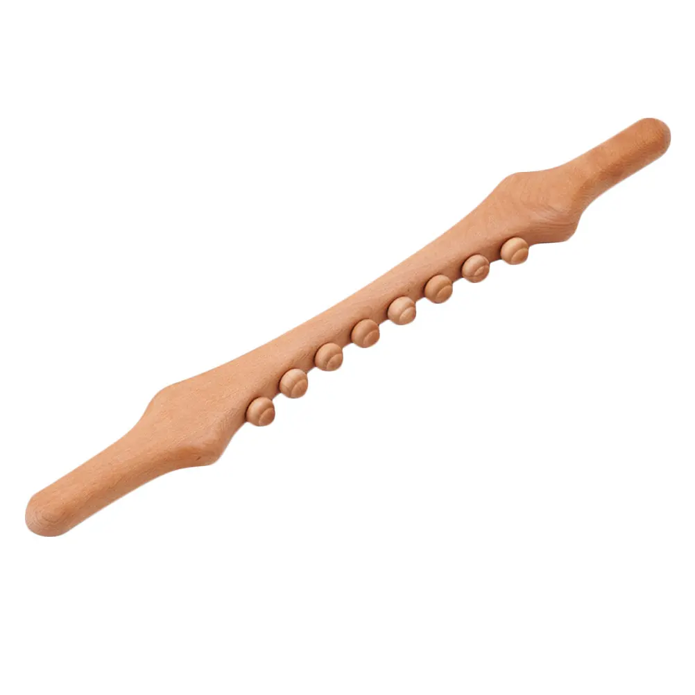 

Wooden Massage Stick Body Massager Back Abdominal Belly Muscle Relaxation Tool Durable Manual Fitness Scraping Point Sticks