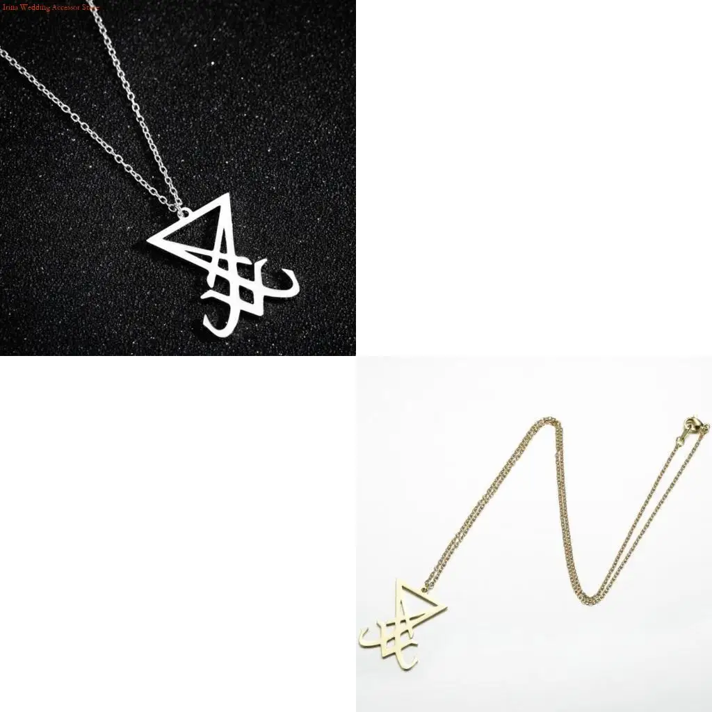 G92D Satan Symbol Necklace Stainless Steel of Pendant Chain for Men Boy