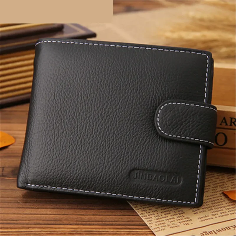 

PU Leather Men Short Wallet Bifold Credit Card Holder Wallet Hasp Blocking Purse for Men Portemonnee Male